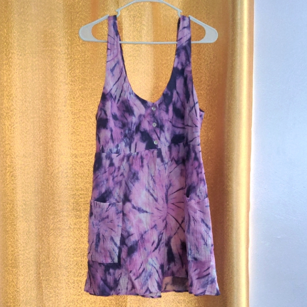 NYT Show Me Your MuMu Lavender Tie-Dye Dress